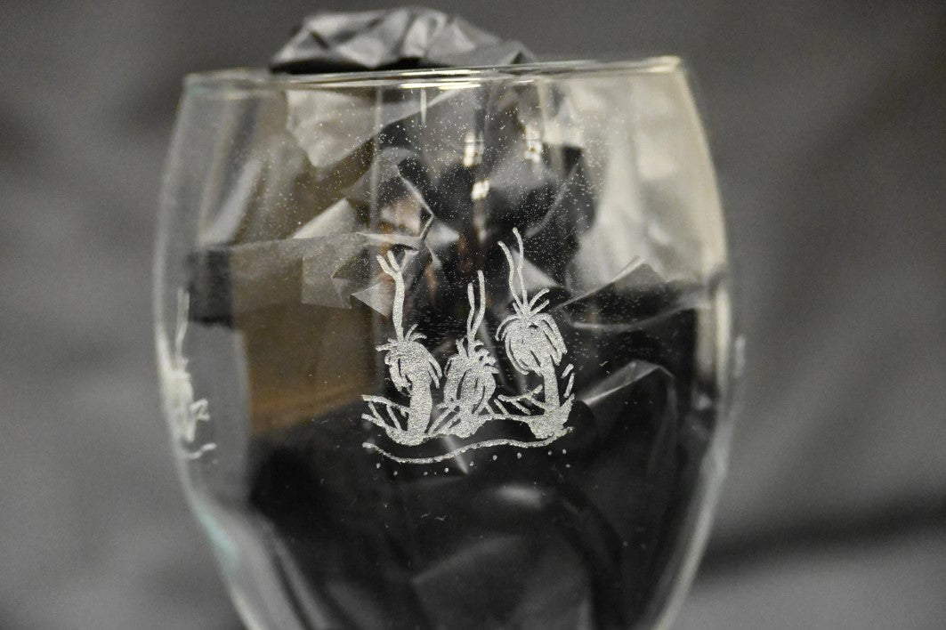 Etched Wine Glasses