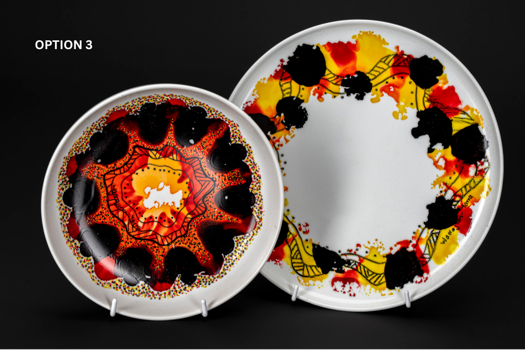 Hand Painted Ceramic Duo