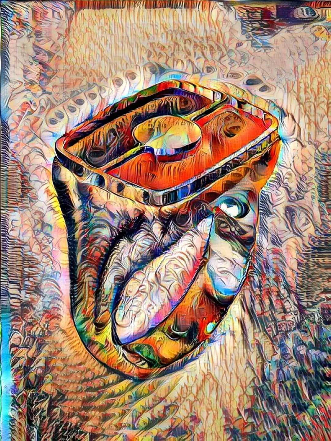 Framed Digitized Ring Design from Native Gold Jewellery; Represent Ring by Kenrick Helmbright